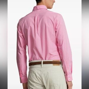 Hilditch & Key London Pink Gingham Button Down Shirt 16.5 42cm